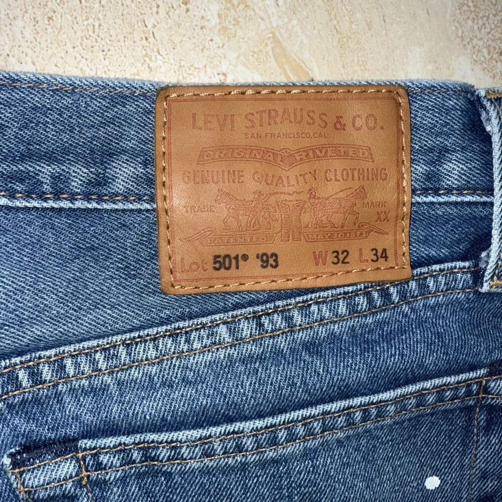 Levi's Premium 501‎ '93 Straight Jeans Blue W\ Stretch Men's 32X34. 4708
